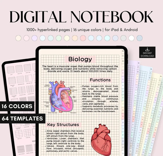 Digital Notebook with Tabs
