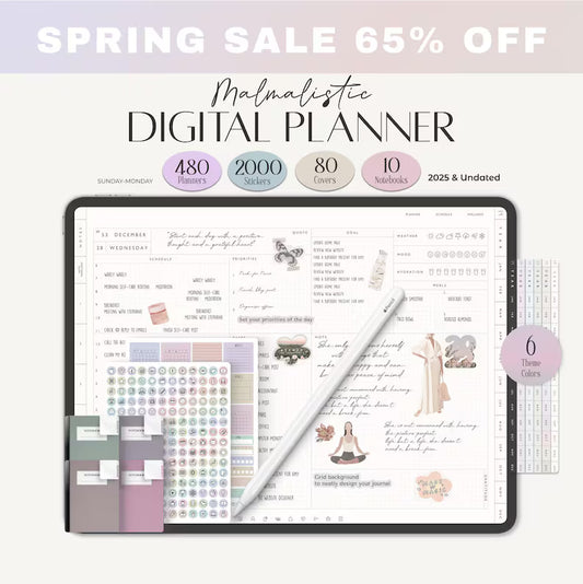 2025, 2026 and Undated Digital Planner, Goodnotes Planner