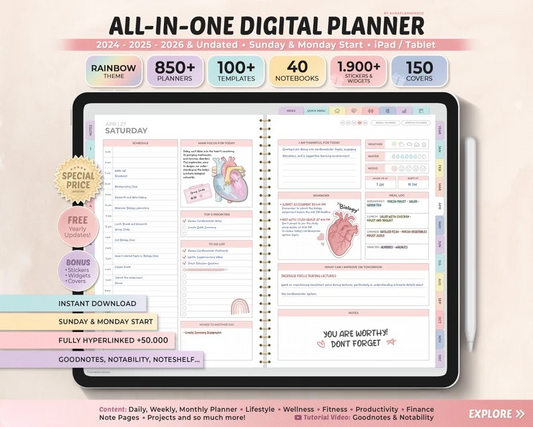 All-in-One Digital Planner 2025, 2026